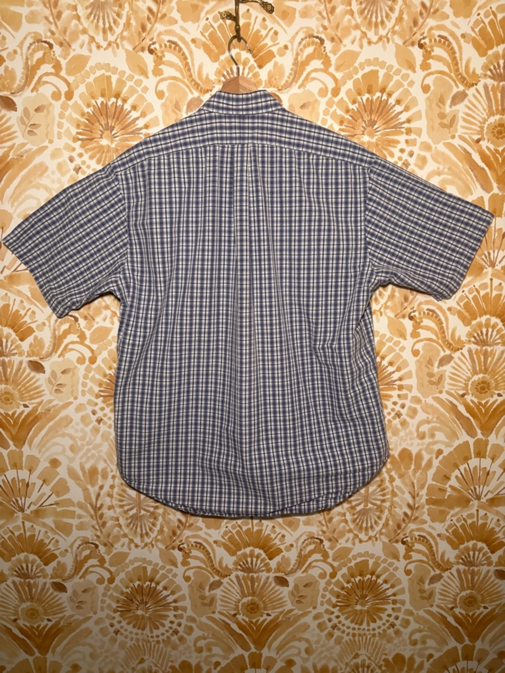 Ralph Lauren Blake Blue Plaid Short Sleeve Button Down Shirt Men’s L Classic Fit - Picture 5 of 5